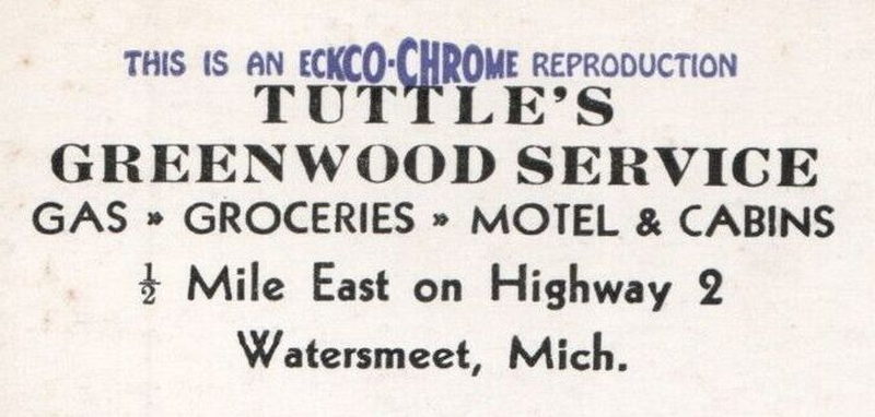 Greenwood Cabins - Vintage Postcard (newer photo)